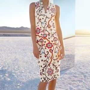 Jacki Sleeveless Embroidered Sheath Dress
